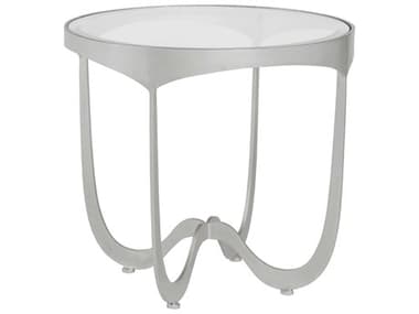 Artistica Metal Designs Sophie 26" Round Glass Argento End Table ATS223295346