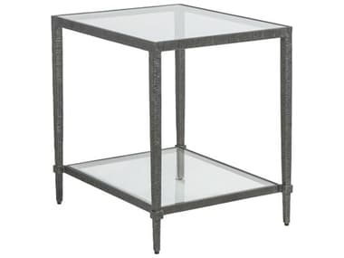 Artistica Metal Designs Claret 24" Rectangular Glass End Table ATS223395344
