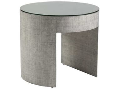 Artistica Precept Round Glass Light Gray End Table ATS2077950C