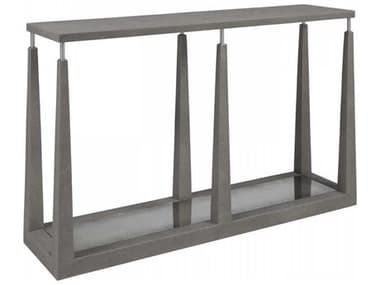 Artistica Signature Designs Ascension 53" Rectangular Faux Leather Warm Gray Shagreen Antique Mirror Console Table ATS012202966