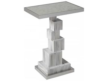 Artistica Signature Designs Touche 18" Rectangular Antique Mirror Stainless Steel Faux Horn End Table ATS012206950