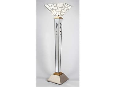 Artmax Glass 73&quot; Tall Champagne Soft Gold Silver Floor Lamp AMX4487FL