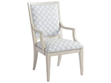Barclay Butera Eastbluff Blue Fabric Upholstered Arm Dining Chair BCB01092188140