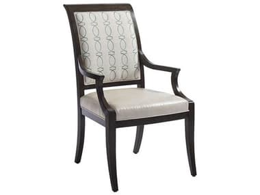 Barclay Butera Kathryn Brown Fabric Upholstered Arm Dining Chair BCB01091588140