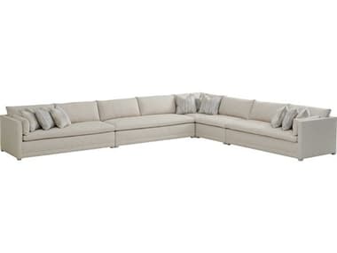 Barclay Butera Colony 197" Wide Beige Fabric Upholstered Sectional Sofa BCB01512950S41