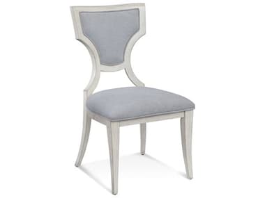 Bassett Mirror Maxine Rubberwood Blue Fabric Upholstered Side Dining Chair BA6050DR800