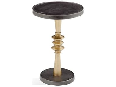 Bassett Mirror Mundy Scatter 14" Round Metal Brass Bronze End Table BA6400LR223