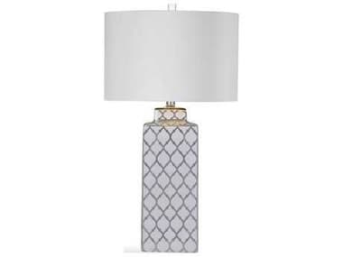 Bassett Mirror Sydney Silver & White Table Lamp BAL3335TEC