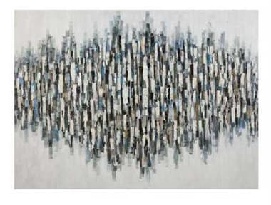 Bassett Mirror Thoroughly Modern Blue Lines Canvas Wrap Wall Art BA7300167EC