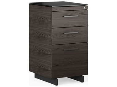 BDI Sequel-20 15&quot; Charcoal Stained Ash Black File Cabinet BDI6114CRLB