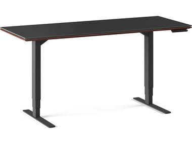 BDI Sequel-20 Height Adjustable & Standing 60" Black Chocolate Stained Walnut Brown Hardwood Desks BDI6151CWL