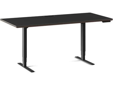BDI Sequel-20 66" Black Charcoal Stained Ash Wood Computer Desk BDI6152CRL