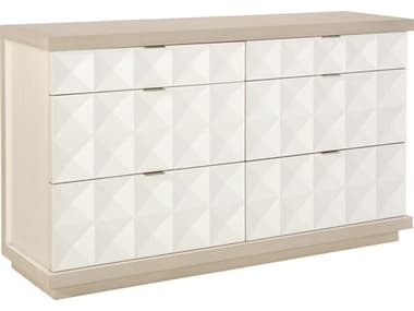 Bernhardt Axiom Linear Gray / White 6 Drawers Double Dresser BH381056