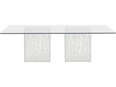 Bernhardt Interiors Arctic 100" Rectangular Glass Clear Dining Table BHK1329