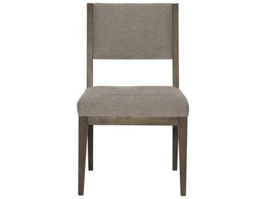 Bernhardt Linea Ash Wood Gray Fabric Upholstered Side Dining Chair BH384541B