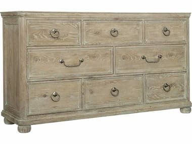 Bernhardt Rustic Patina Sand Eight-Drawer Triple Dresser BH387052