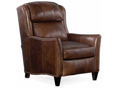 Bradington Young Lancaster 32" Cognac Brown Leather Upholstered Recliner BRDBYX341098001587PLBN