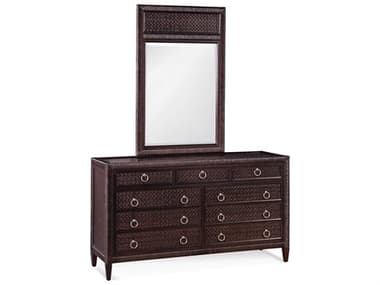 Braxton Culler Naples 9-Drawers Brown Hardwood Double Dresser with Mirror BXC807141SET