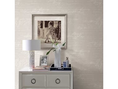 Brewster Home Fashions Advantage Nouvel Light Grey Script Wallpaper BHF2773449556