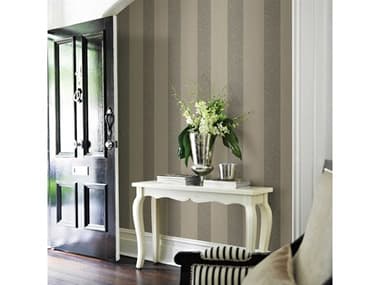 Brewster Home Fashions Advantage Dash Taupe Linen Stripe Wallpaper BHF2773449631