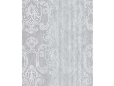 Brewster Home Fashions Advantage Ariana Silver Striped Damask Wallpaper BHF2810SH01043