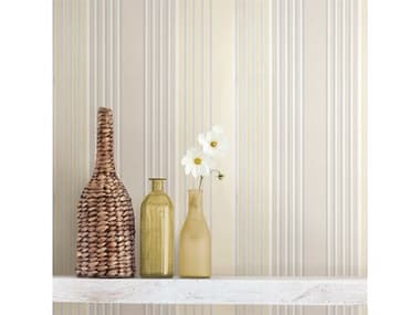 Brewster Home Fashions Advantage Vickie Taupe Stripe Wallpaper BHF2812BLW10204
