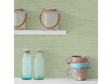 Brewster Home Fashions Advantage Colicchio Light Green Linen Texture Wallpaper BHF2813MKE3126
