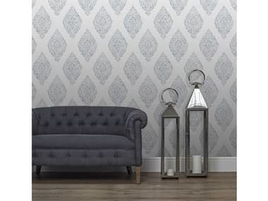 Brewster Home Fashions Advantage Pascale Light Grey Medallion Wallpaper BHF283425044