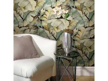 Brewster Home Fashions Advantage Mardan Light Green Banana Leaf Wallpaper BHF2835SY5151P