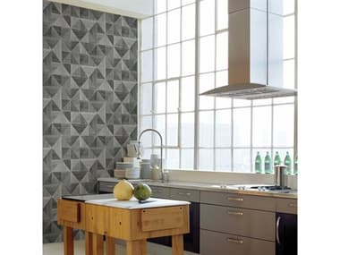 Brewster Home Fashions Advantage Corin Grey Wood Geometric Wallpaper BHF283624963