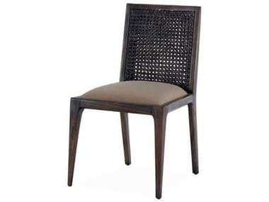 Brownstone Messina Teak Wood Fabric Upholstered Side Dining Chair BRNME202