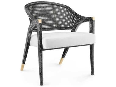 Villa & House Edward 26" Black Fabric Accent Chair BUNEWD55591