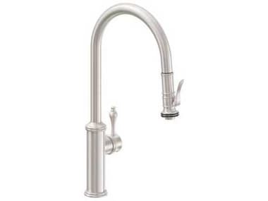 California Faucets Davoli Pull-Down Kitchen Faucet with Squeeze Handle Sprayer - High Spout CAFK10100SQ