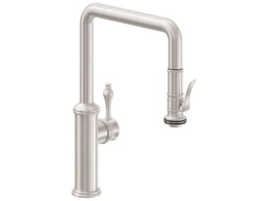 California Faucets Davoli Pull-Down Kitchen Faucet with Squeeze Handle Sprayer - Quad Spout CAFK10103SQ