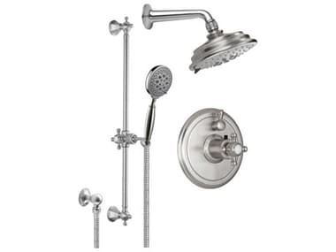 California Faucets Monterey Styletherm 1/2'' Thermostatic Shower System with Hand Shower Slide Bar CAFKT0347FR