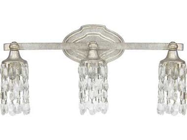 Capital Lighting Blakely 20" Wide Antique Silver Crystal Vanity Light C28523ASCR