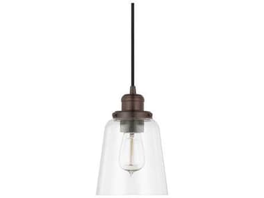 Capital Lighting 6" 1-Light Burnished Bronze Glass Bell Mini Pendant C23718BB135