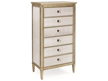 Caracole Classic Auric Silver Leaf / Gold Bullion 30''W x 18''D Five-Drawers Chest of Drawers CACCLA016551