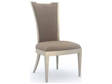 Caracole Classic Very Appealing Gray Fabric Upholstered Side Dining Chair CACCLA020286