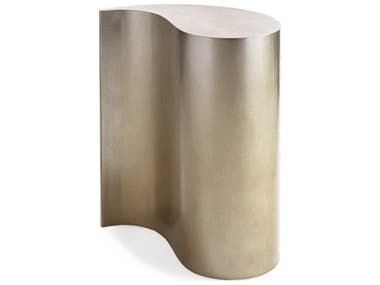 Caracole Classic Quote Gold Leaf 12" Ombre Warm Silver End Table CACCONSIDTAB034