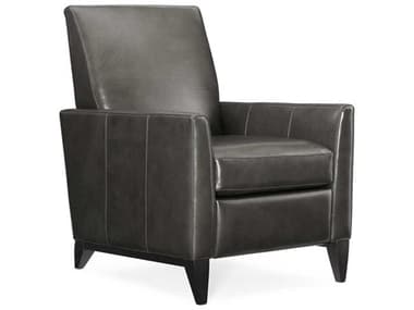 Caracole Classic Lean On Me 28&quot; Almost Black Leather Upholstered Recliner CACUPH019061A
