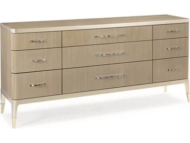 Caracole Classic Champagne Shimmer 76" Wide 9-Drawers Beige Dresser CACCLA417032