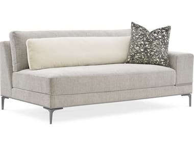 Caracole Modern Expressions Repetition Right Arm Facing 72" London Fog Gray Fabric Upholstered Loveseat CACM120420RL1A