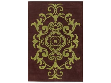 Chandra Venetian Brown / Green Rectangular Area Rug CDVEN6003