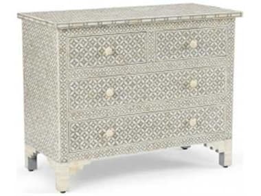 Chelsea House 43" Wide Gray White Accent Chest CH382999