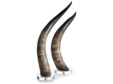 Chelsea House Natural Horns Natural Sculpture (Set of Two) CH380586