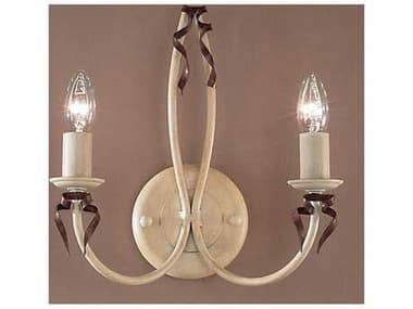 Classic Lighting Corporation Belluno Ivory & Brown Two-Light Wall Sconce C83652IB