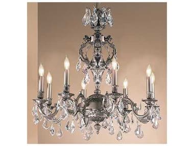 Classic Lighting Corporation Chateau Eight-Light 27'' Wide Chandelier C857378AGPCP
