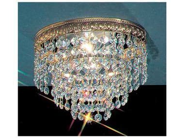 Classic Lighting Corporation Crystal Baskets Olde World Bronze Two-Light Flush Mount Light C851208OWBCP