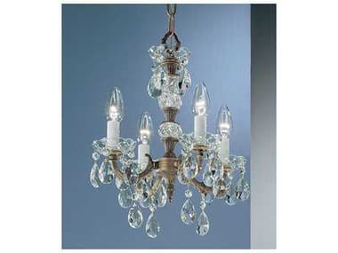 Classic Lighting Madrid 13&quot; Wide 4-Light Bronze Crystal Candelabra Chandelier C85534RBC